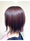 外ハネ　切りっぱなしボブ