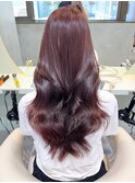 □ 韓国大宮顔周りレイヤーカットウルフカットピンクベージュ
