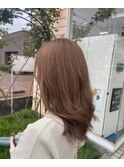 long hair × beige color