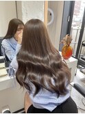 ハイライトカラーマチルダボブインナーグレージュ前髪
