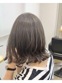 イメチェン/外ハネボブ/ワイドバング/ブルーブラック/美髪