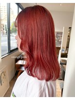ヘアーアイストゥーレ(HAIR ICI TRE)&nbsp;オレンジピンクカラー 担当渡辺聖
