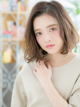 レアワンハナレ センター北美容院(lea/1 HANARE) センター北/髪質改善/くすみベージュ×ワンレンボブパーマg