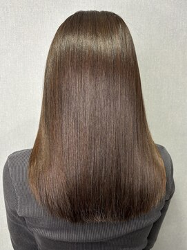 スカイ(SKY) 髪質改善縮毛矯正韓国風レイヤーカットダブルカラーベージュ