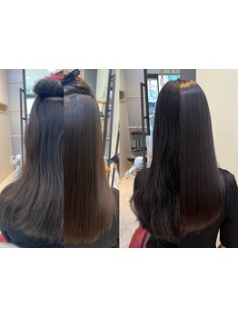 before→after【ピーンとなりすぎない自然な仕上がり】頑固なうねりや広がりもお任せ◎[鷺沼]