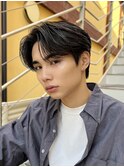 艶センターパートスペインカールブルーブラック韓国マッシュ