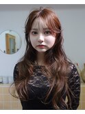ロングヘア/ゆるふわウェーブ/ココアブラウン