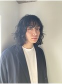 メンズロング/ロン毛/ニュアンスパーマ/ウェーブパーマ/代官山