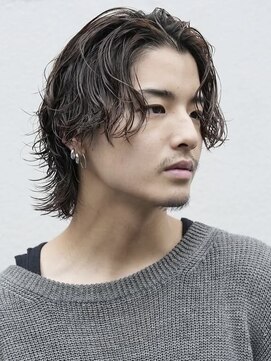 レタッチ バイ フィフス 天神大名(RETOUCH by fifth) 天神大名メンズパーマシャドウパーマシースルーマッシュウルフ