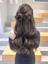 カケル(×.)&nbsp;ハーフアップお団子/結婚式ヘア/ヘアアレンジ