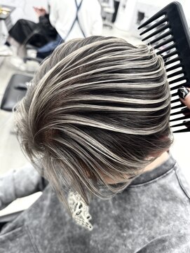 エゴル オム 名古屋栄(ENGOL homme) シルバーバレイヤージュ/ブリーチ