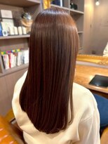 アトリエ ミム 二子玉川店(atelier mim)&nbsp;ベージュカラー ロングヘア 髪質改善ストレート ツヤ髪