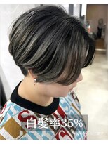 アンドグレイ 東京町屋店(and gray.)&nbsp;白髪率35%頭皮ケア×黒髪を活かした白髪ぼかしハイライト