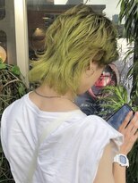 バディ 中野駅前店(BUDDY)&nbsp;他と被らないグリーンヘア【ヘアカラー/グリーン/ブリーチ】