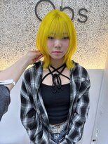 オプス 大名店(Ops) ☆攻めるなら×ビビッドイエロー×レイヤーボブ