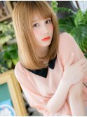 *+COVER HAIR+*…ハイトーンｘ斜めバング★ドーリーストレートa