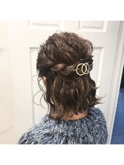 【LAIDBACK代官山】ボブスタイル結婚式ヘアセット☆ノットヘア