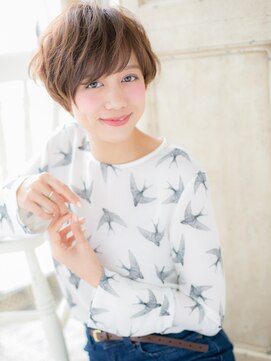 モッズ ヘア 福岡姪浜店(mod's hair) *mod's姪浜*…ピンクベージュくせ毛風ゆるふわハンサムショートd