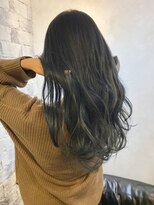 オースト ヘアー ステラ 新宿店(Aust hair Stella) ネイビーグレー ブルーグレージュ ミントアッシュ 韓国風ロング