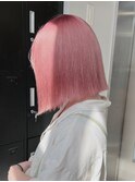 ba1509透明感ダスティ―ピンクブリーチオンカラーチェリーピンク