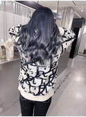 【梅田】ネイビーブルーネイビーカラーダブルカラー艶髪カラー