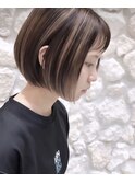【Moana綱島】#ボブ#髪質改善＃ハイライト＃コントラストカラー