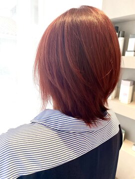 ベルヘアー(Bell hair) ブリーチなしの暖色系カラー