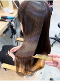 【tetote山口のサロンスタイル】艶髪ストレート/矯正系髪質改善