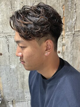 ニアウ 太田店(Niau) メンズパーマニュアンスパーマ波巻きスパイラルパーマ眉毛太田