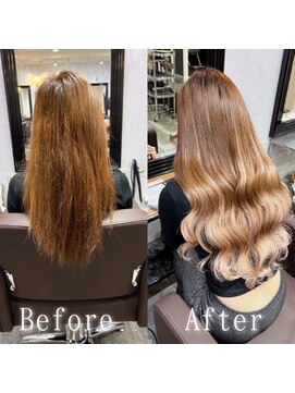 ARビューティー ギンザ(AR Beauty Ginza) ブラウン×ホワイトブロンド#シールエクステ#ヨシンモリ#銀座