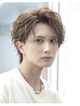 オーシャントーキョー 渋谷神南(OCEAN TOKYO) 韓国ヘアカルマパーマカルマバングセンターパート黒髪ウルフ