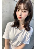 くびレイヤー姫カット小顔ワンカールセミディシアーカラー
