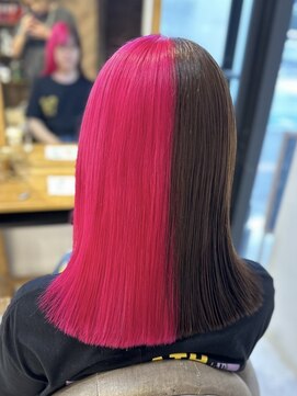 ラビスモア(Lovis moa) 切りっぱなしボブ/ピンクブラウン/エアリーロング/美髪のススメ