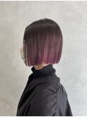 グラデーションカラー　ボブ　切りっぱなしボブ