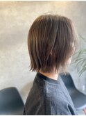 透明感切りっぱなしボブ