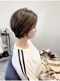 ハイライト&レイヤーショートボブ