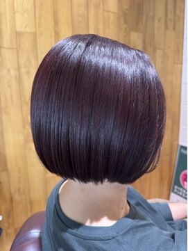 チアー ヘアリラクゼーション(cheer HAIRRELAXATION) ピンクカラーミニボブ