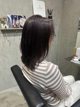 ラック(LUCK) ピンクベージュ/船橋/くすみベージュ/細めハイライト