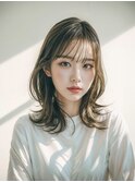 軽めくびれミディアムウルフレイヤー【TELA HAIR 稲毛店】