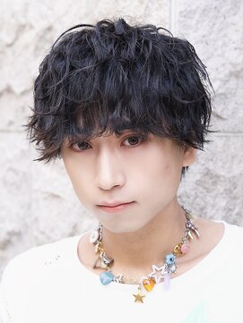 メンズフィール 南森町(MENS FEEL) ■スペインカール/スパイキーショート/ブルーブラック/南森町