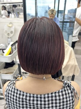 ビューナゴヤ 名駅(VIEW NAGOYA) ボブ/切りっぱなし/ピンクカラー/ピンクラベンダー