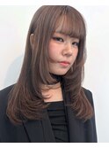 レイヤーカット/ブラウンカラー/秋カラー