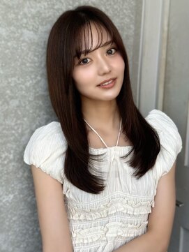 ルームバイシー 新宿(Loom. by Sea) ココアベージュ×レイヤー[小顔/黒髪/オリーブグレー]