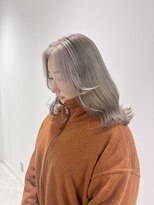 ブラウン(Brown)&nbsp;ミディアムヘア/デザインカラー/フェイスフレーミング/藤沢