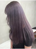 ラベンダーグレージュダブルカラーハイトーン韓国レイヤー