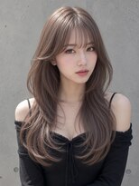 ユーフォリア 渋谷グランデ(Euphoria SHIBUYA GRANDE)&nbsp;韓国風レイヤー顔周りレイヤー小顔カット透明感カラーくびれヘア