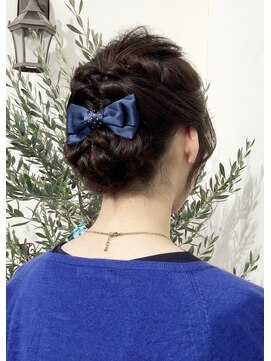 モカ ヘアーデザイン(moca HAIR DESIGN) 編み込みしたセットスタイル