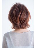 【オススメカラー】シアーブラウン外はねボブ[ニュアンスカラー]
