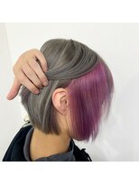 スリジエ(Cerisier)&nbsp;グレー×ピンクインナーレイヤーボブ