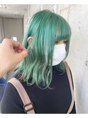 #オススメ#グリーンカラー#カーキーカラー#ブリーチ#ハイトーン